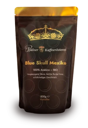 Kaffee Sorte "Blue Skull Mexico" bestehend aus 100% Arabica Kaffeebohnen