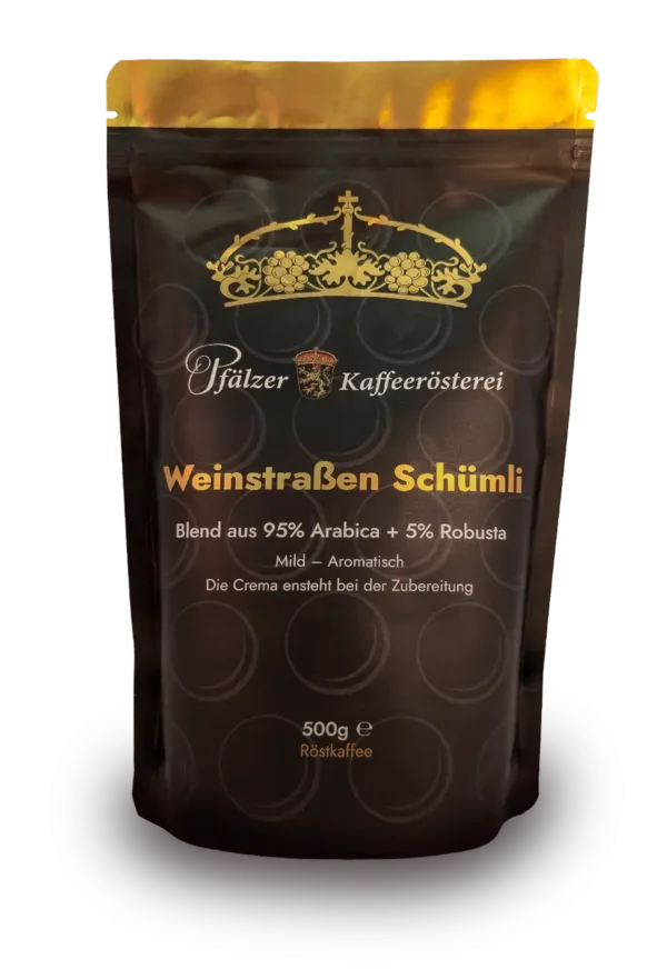 Weinstraßen Schümli, Kaffee in moderner Verpackung