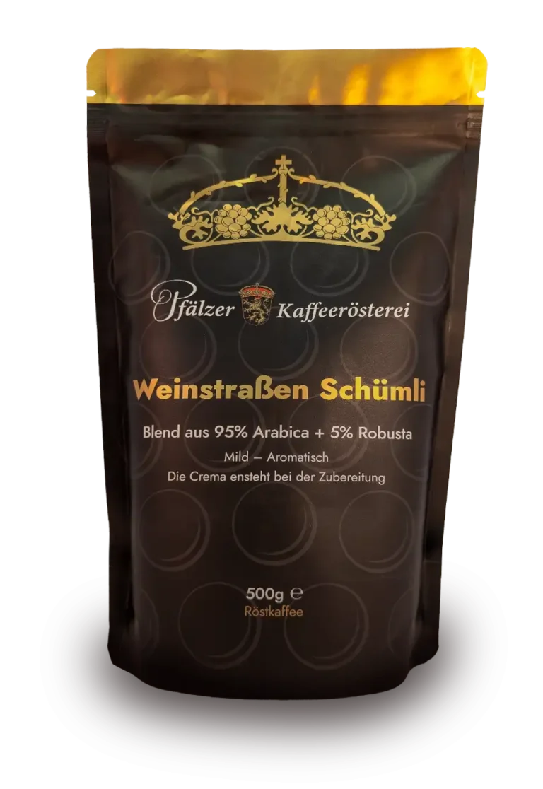 Weinstraßen Schümli, Kaffee in moderner Verpackung